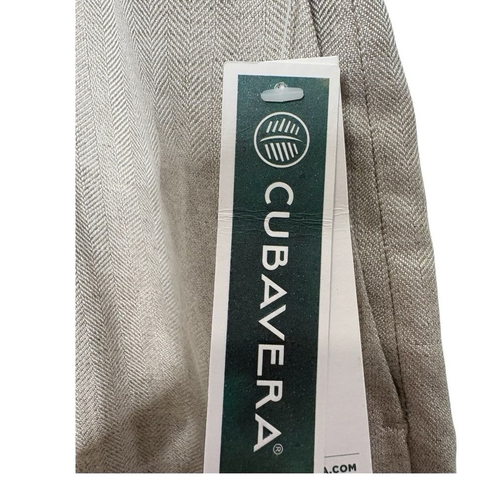 NWT Cubavera linen blend men’s flat front pants tan 30 32 - Picture 5 of 9